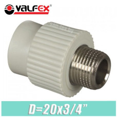 Муфта с наружной резьбой Valfex D20x3/4"